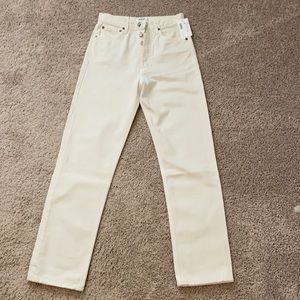 NWT Agolde 90s pinch waist white jean